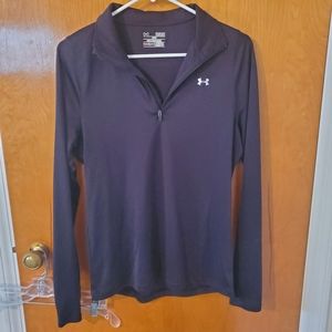 Sz M Under Armour Black 1/4 Zip Pullover